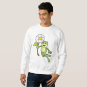 Frosch mit Blume.PNG Sweatshirt (Vorne ganz)