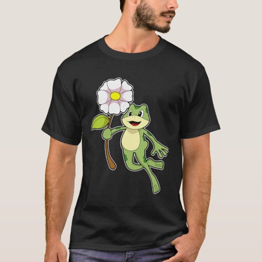 Frosch mit Blume.PNG T-Shirt (Vorderseite)
