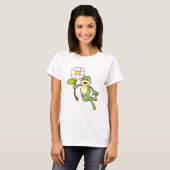 Frosch mit Blume.PNG T-Shirt (Vorne ganz)