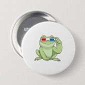 Frosch mit Brille Button (Vorne & Hinten)
