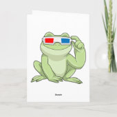 Frosch mit Brille Karte (Rückseite)