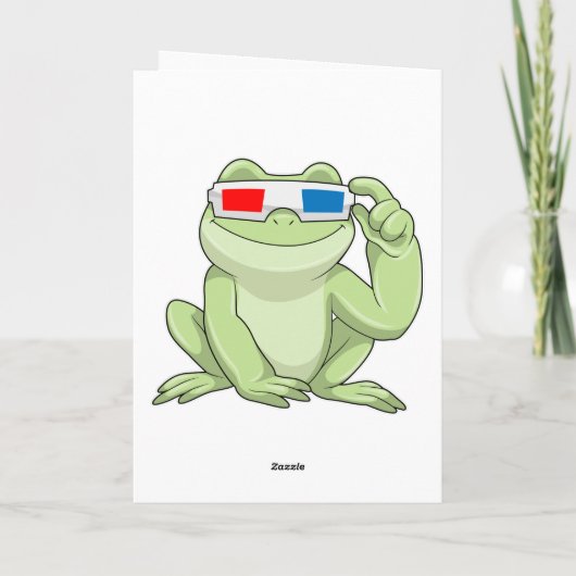 Frosch mit Brille Karte (Rückseite)