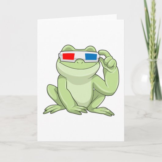 Frosch mit Brille Karte (Vorderseite)