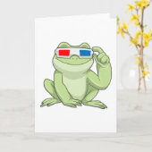 Frosch mit Brille Karte (Gelbe Blume)