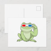 Frosch mit Brille Postkarte (Vorne/Hinten)