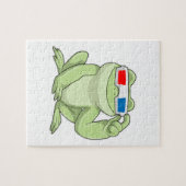 Frosch mit Brille Puzzle (Horizontal)