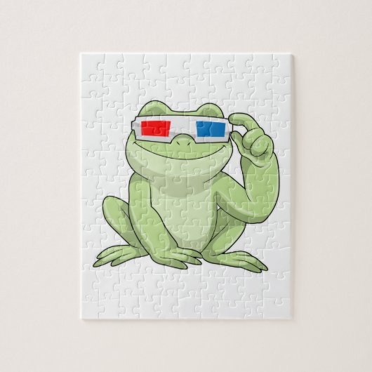 Frosch mit Brille Puzzle (Vertikal)