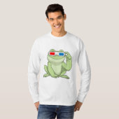 Frosch mit Brille T-Shirt (Vorne ganz)