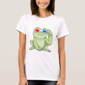 Frosch mit Brille T-Shirt (Vorderseite)