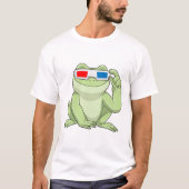 Frosch mit Brille T-Shirt (Vorderseite)
