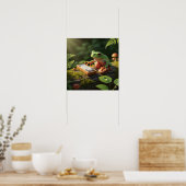 Frosch mit Computereingabe Poster (Küche)