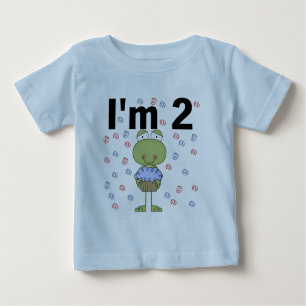 Frosch mit Cupcake 2. Geburtstagshorn Baby T-shirt