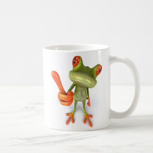 Frosch mit den Daumen oben! Kaffeetasse (Rechts)