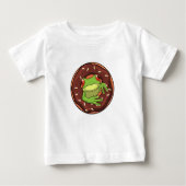 Frosch mit Donut Baby T-shirt (Vorderseite)