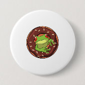 Frosch mit Donut Button (Vorderseite)