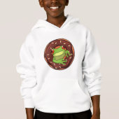 Frosch mit Donut Hoodie (Vorderseite)