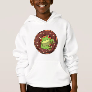 Frosch mit Donut Hoodie