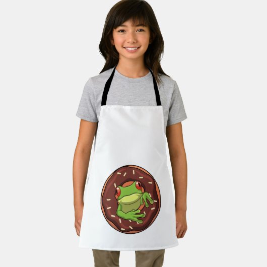 Frosch mit Donut Schürze (Insitu)