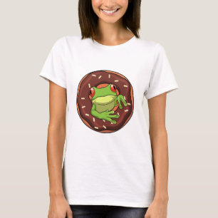 Frosch mit Donut T-Shirt