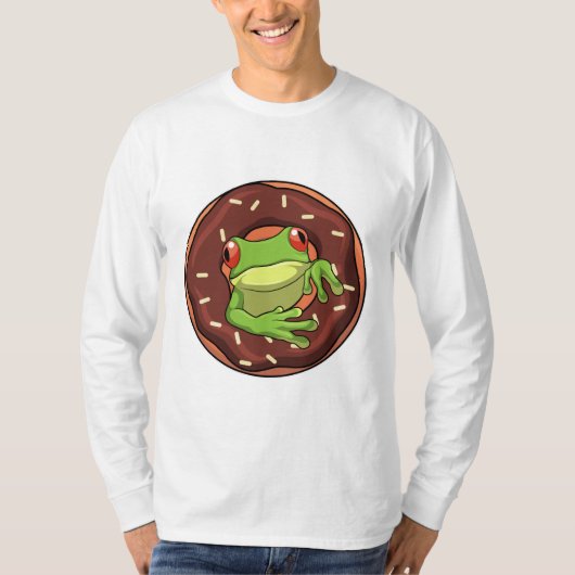 Frosch mit Donut T-Shirt (Vorderseite)