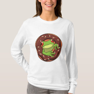 Frosch mit Donut T-Shirt