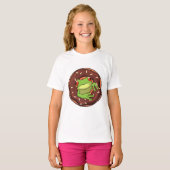 Frosch mit Donut T-Shirt (Vorne ganz)