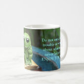 Frosch mit einer Mitteilungs-Tasse Kaffeetasse (VorderseiteRechts)