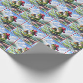 Frosch mit einer Tasse Bier Geschenkpapier (Ecke)