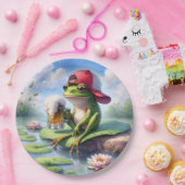 Frosch mit einer Tasse Bier Pappteller (Party)