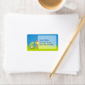 Frosch mit Eiscreme Adressaufkleber (Insitu)