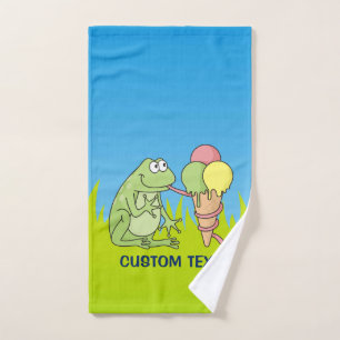Frosch mit Eiscreme Badhandtuch Set