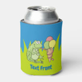 Frosch mit Eiscreme Dosenkühler (Kanne Vorderseite)