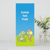 Frosch mit Eiscreme Einladung (Stehend Vorderseite)