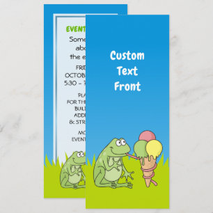 Frosch mit Eiscreme Einladung