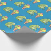 Frosch mit Eiscreme Geschenkpapier (Ecke)