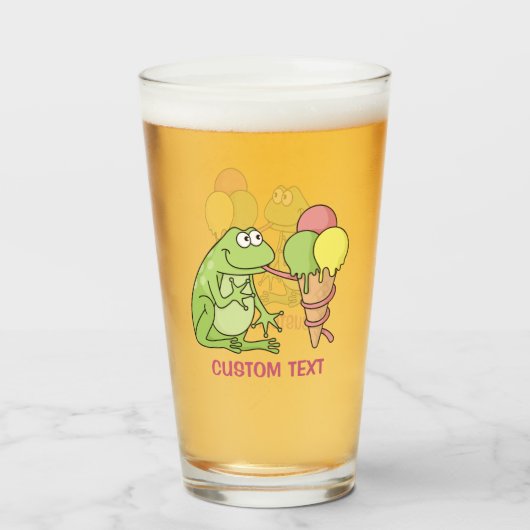 Frosch mit Eiscreme Glas (Vorne (Gefüllt))