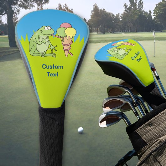 Frosch mit Eiscreme Golf Headcover