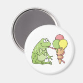 Frosch mit Eiscreme Magnet (Vorderseite/Rückseite)