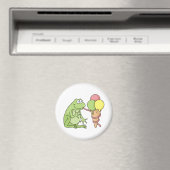 Frosch mit Eiscreme Magnet (In Situ (Geschirrspüler))
