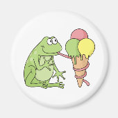Frosch mit Eiscreme Magnet (Vorne)