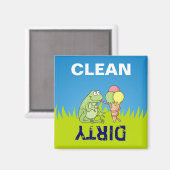 Frosch mit Eiscreme Magnet (Vorderseite/Rückseite)