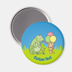 Frosch mit Eiscreme-Magnet Magnet