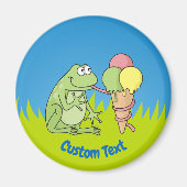 Frosch mit Eiscreme-Magnet Magnet (Vorne)