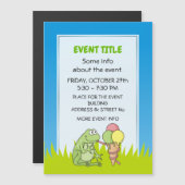 Frosch mit Eiscreme Magnetkarte (Vorne/Hinten)