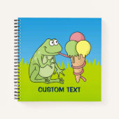 Frosch mit Eiscreme Notizblock (Vorderseite)