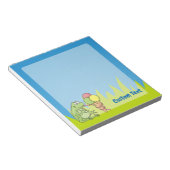 Frosch mit Eiscreme Notizblock (angewinkelt)