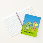 Frosch mit Eiscreme Notizbuch (Innenseite)