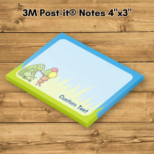 Frosch mit Eiscreme Post-it Klebezettel