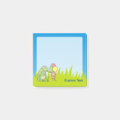 Frosch mit Eiscreme Post-it Klebezettel (Vorderseite)