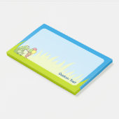 Frosch mit Eiscreme Post-it Klebezettel (angewinkelt)